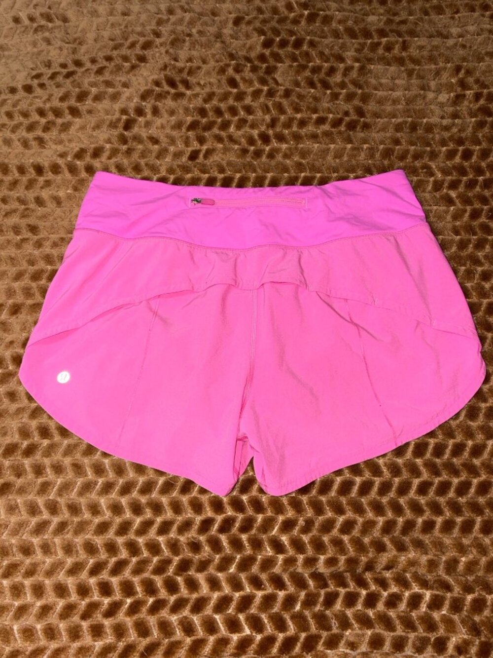EXCELLENT Lululemon Speed Up Mid Rise Shorts 4" Prism Pink Lined Running 8 - Picture 7 of 8